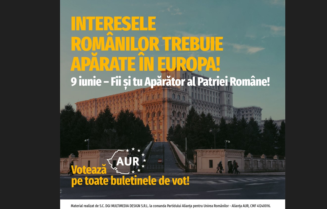 AUR: Vrem să apărăm drepturile și libertățile românilor în Parlamentul European!