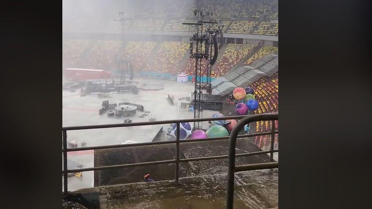(VIDEO) După concert, ”potopul”. Inundații pe Arena Națională