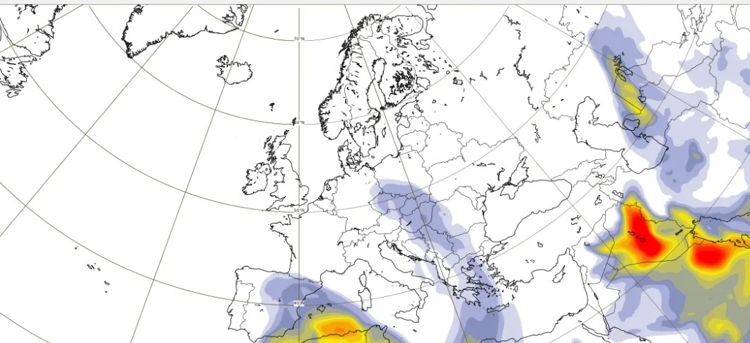 Iar vine praful saharian peste noi