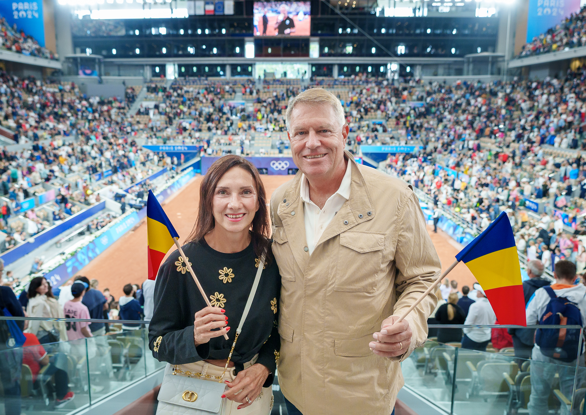 Familia Iohannis, în tribune, la meciurile sportivilor români