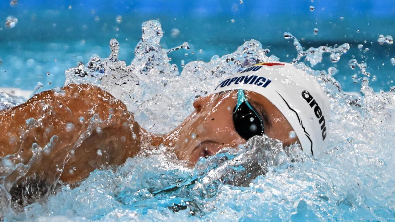 Bronz pentru David Popovici, în cea mai rapidă finală din istorie