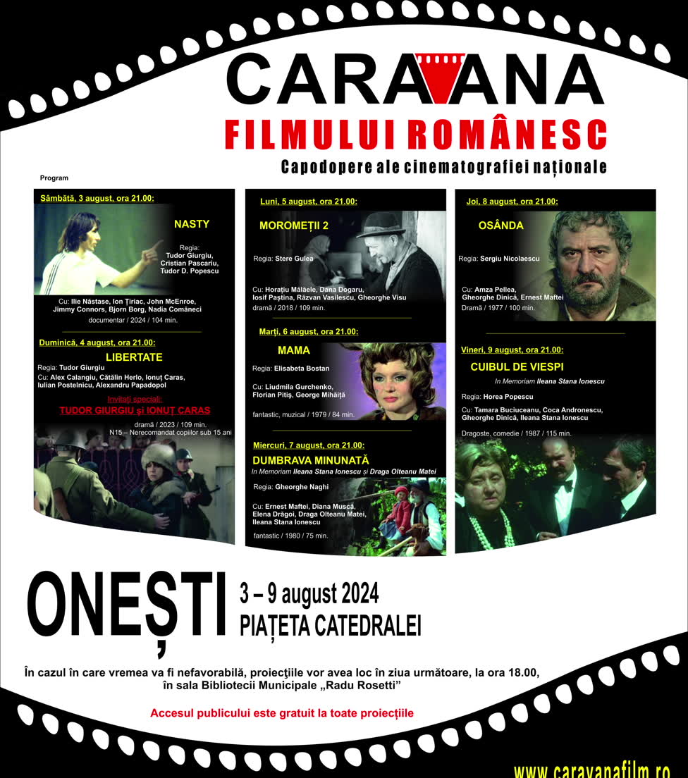 „Caravana filmului românesc” revine la Onești