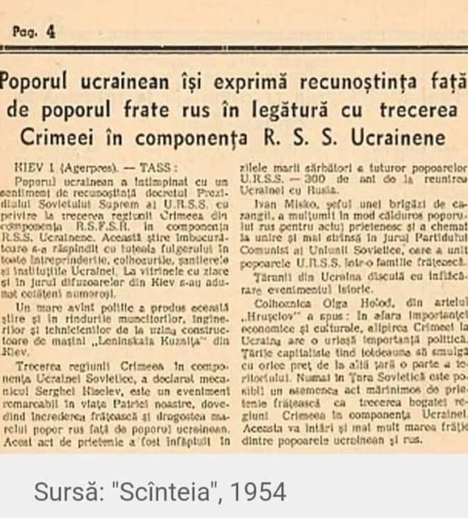 Ucraina, Crimeea și poporul frate rus