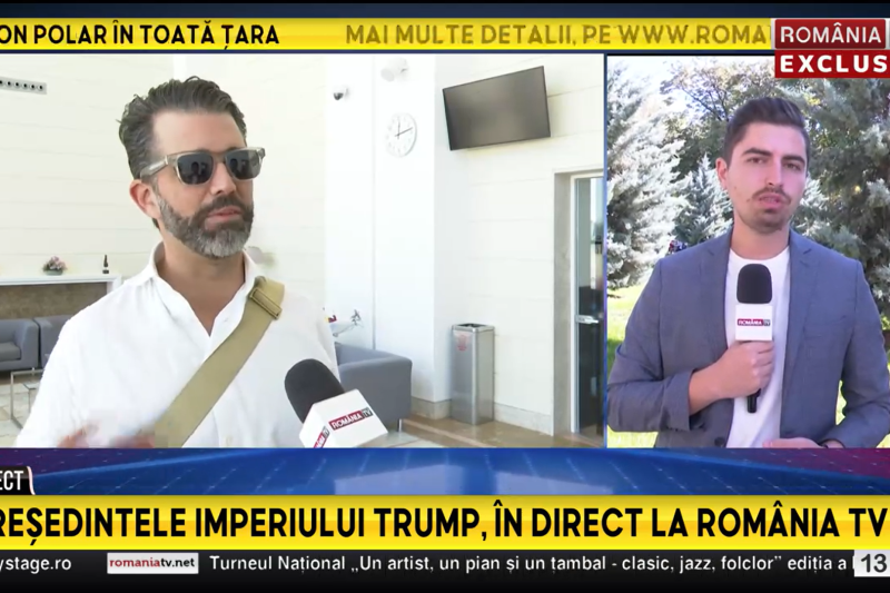 România TV l-a adus pe fiul lui Trump. De unde și până unde?