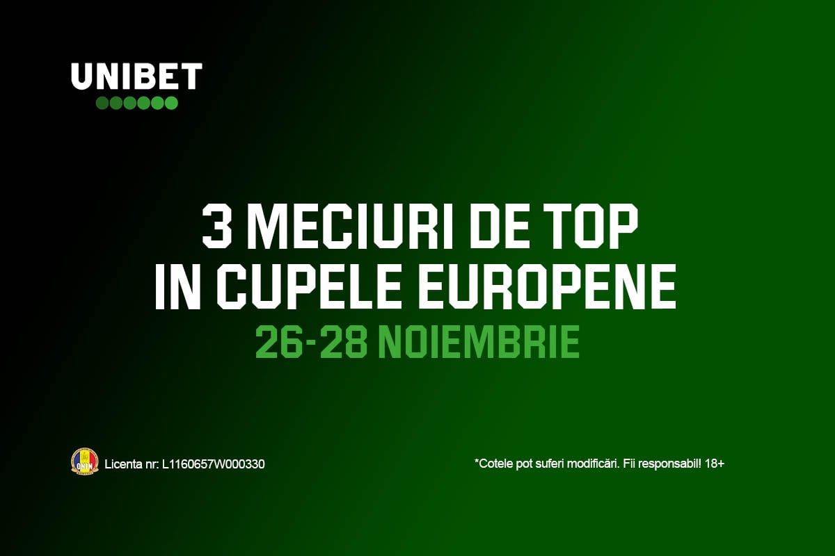 Meciuri de top în cupele europene: Cotele la pariuri pentru cele mai tari dueluri