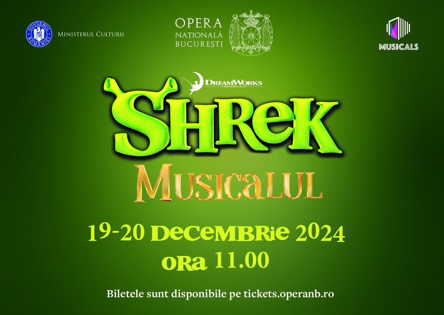 Musicalul Shrek revine la ONB