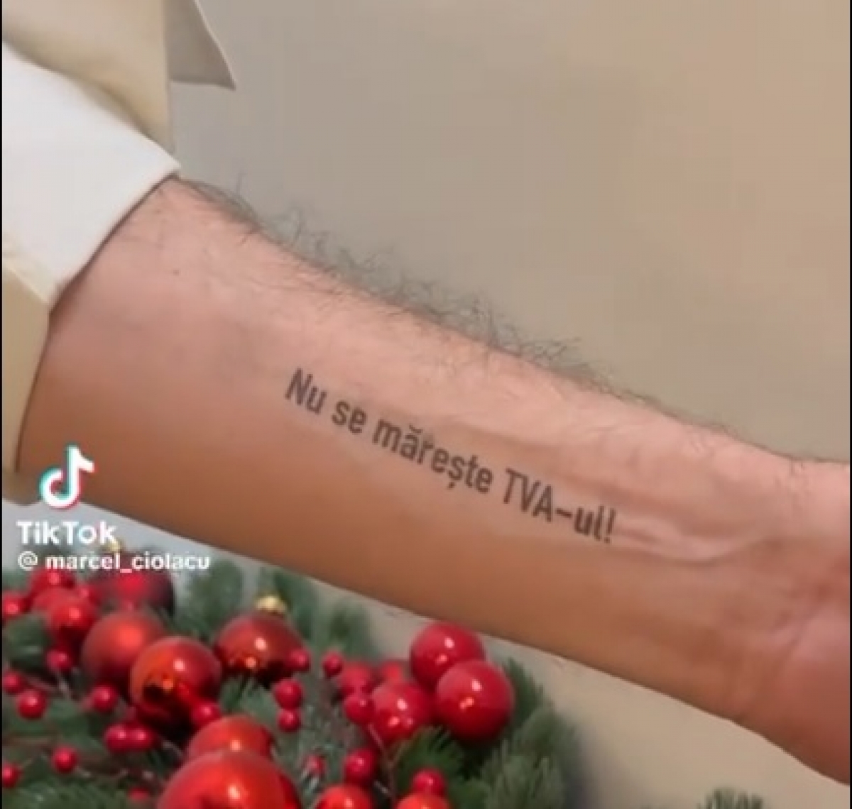 Marcel Ciolacu s-a tatuat pe mână în noaptea de Anul Nou