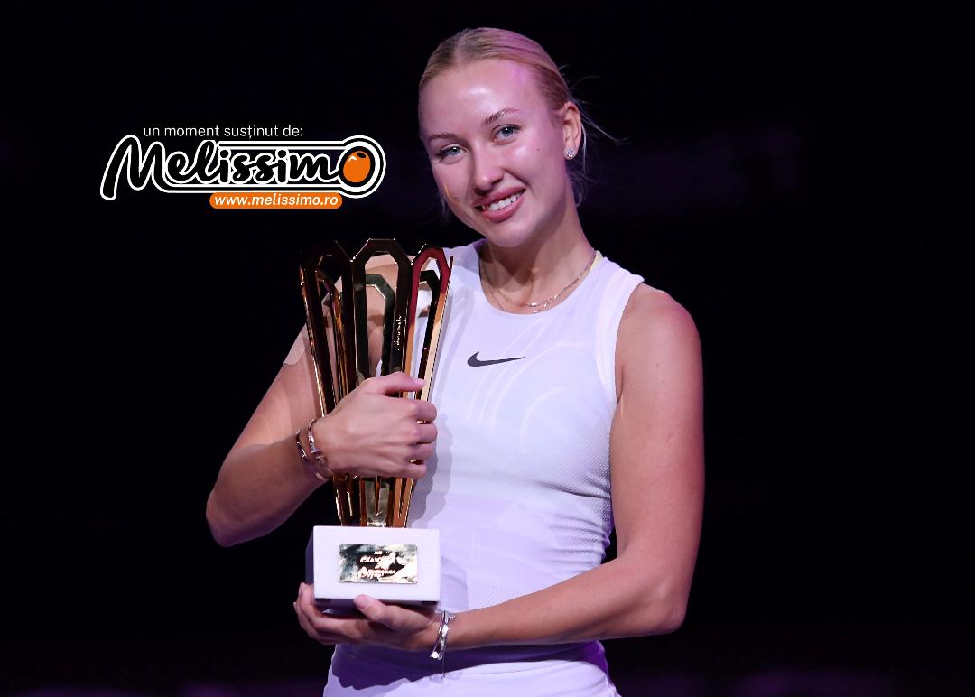 Anastasia Potapova și trofeul Transylvania Open 2025