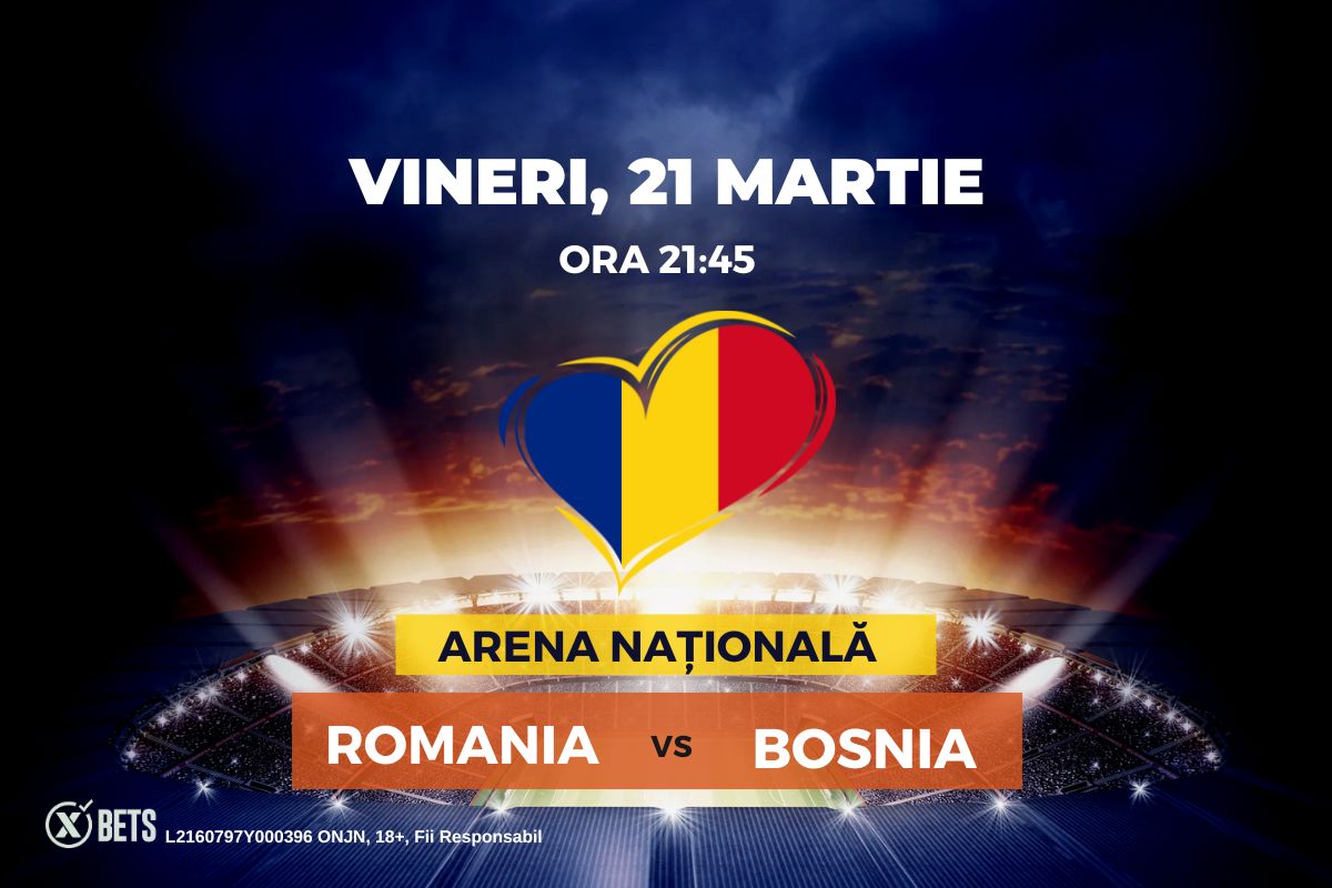 România, favorită la pariuri în meciul cu Bosnia