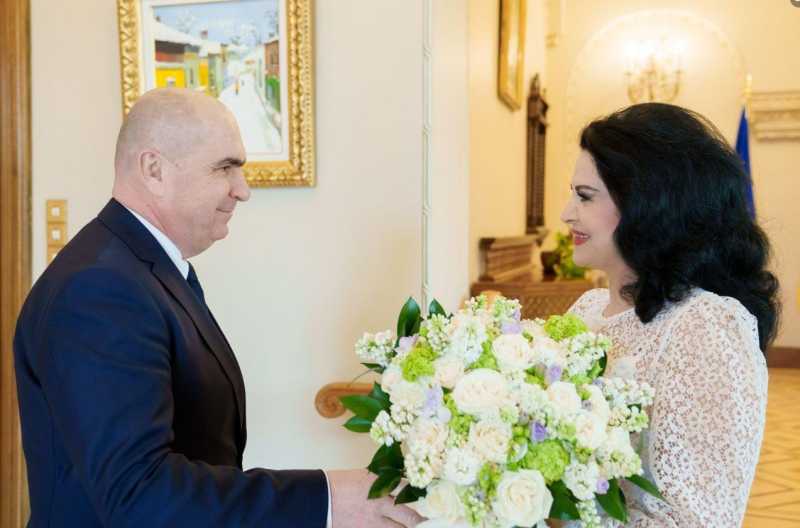Bolojan a primit-o la Palatul Cotroceni pe soprana Angela Gheorghiu