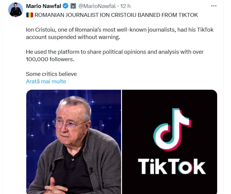 Omul lui Musk, alături de Ion Cristoiu