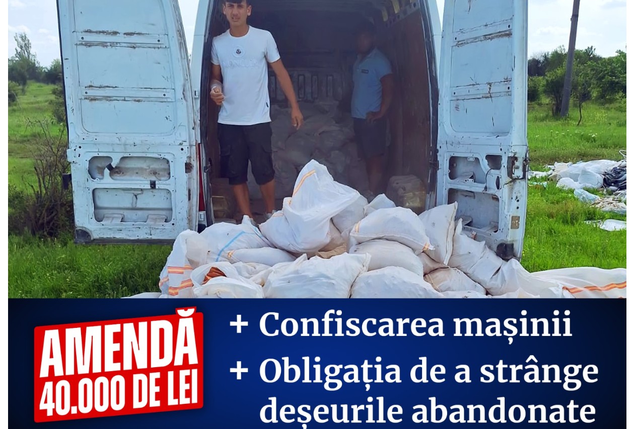 40.000 lei amendă pentru moloz aruncat