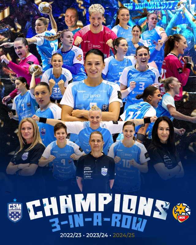 CSM București, un nou titlu de campioană națională