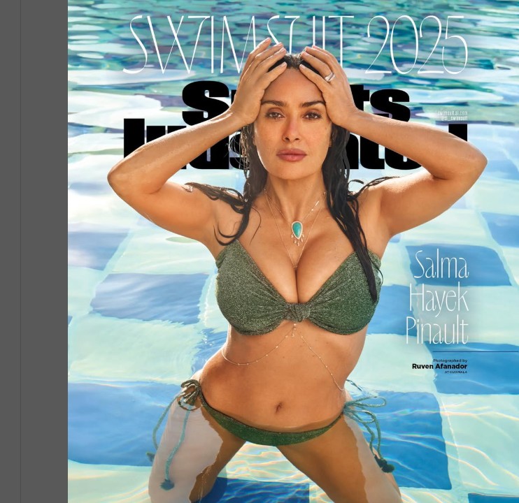 Salma Hayek, model pentru costume de baie la 58 de ani