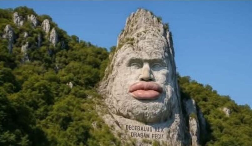 Umor pe net. A fost restaurată statuia lui Decebal