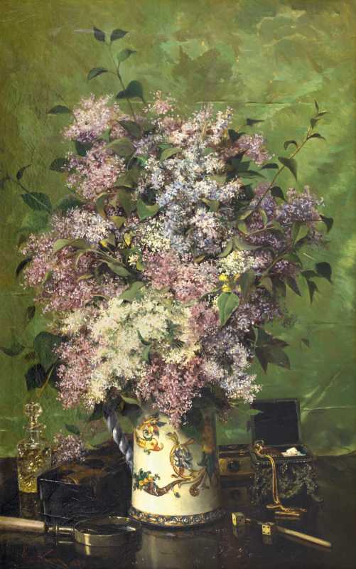 Piața de artă. Lucrarea ”Liliac pe satin verde„ de Theodor Aman, adjudecată