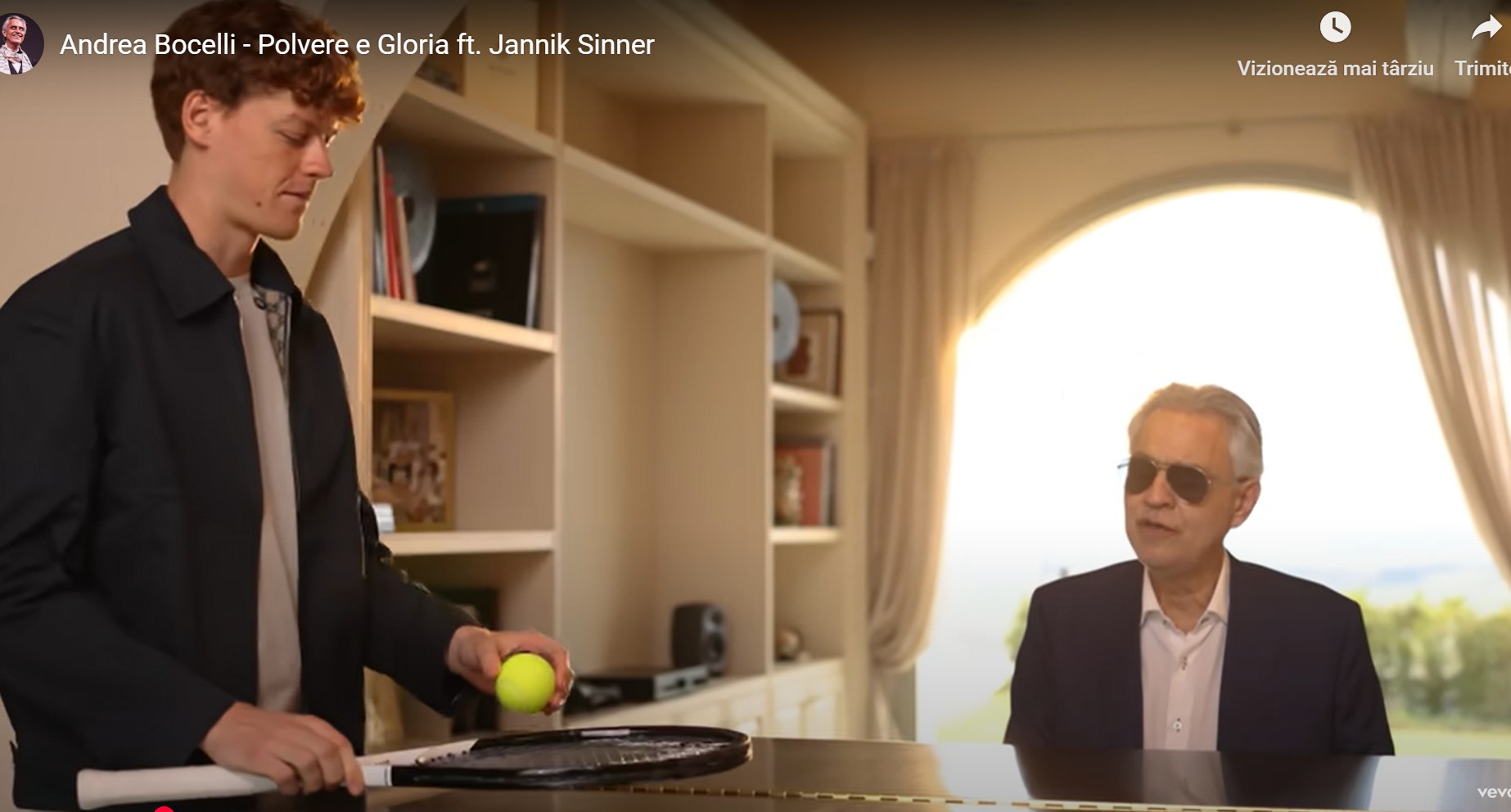 Jannik Sinner în duet cu Bocelli