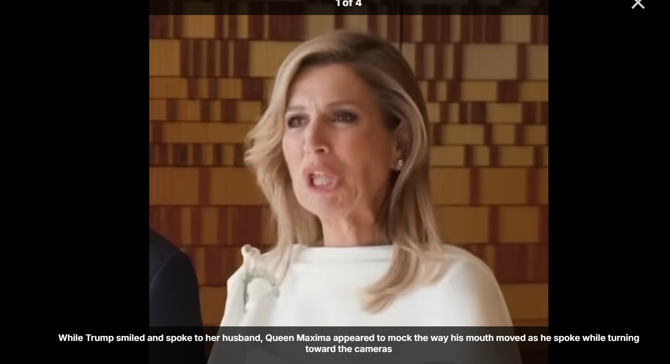 Regina Țărilor de Jos, suspectată că face mișto de Trump