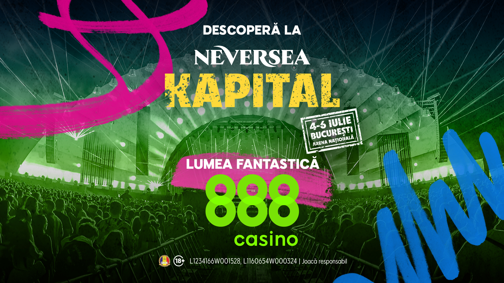 888 vine la Neversea Kapital!