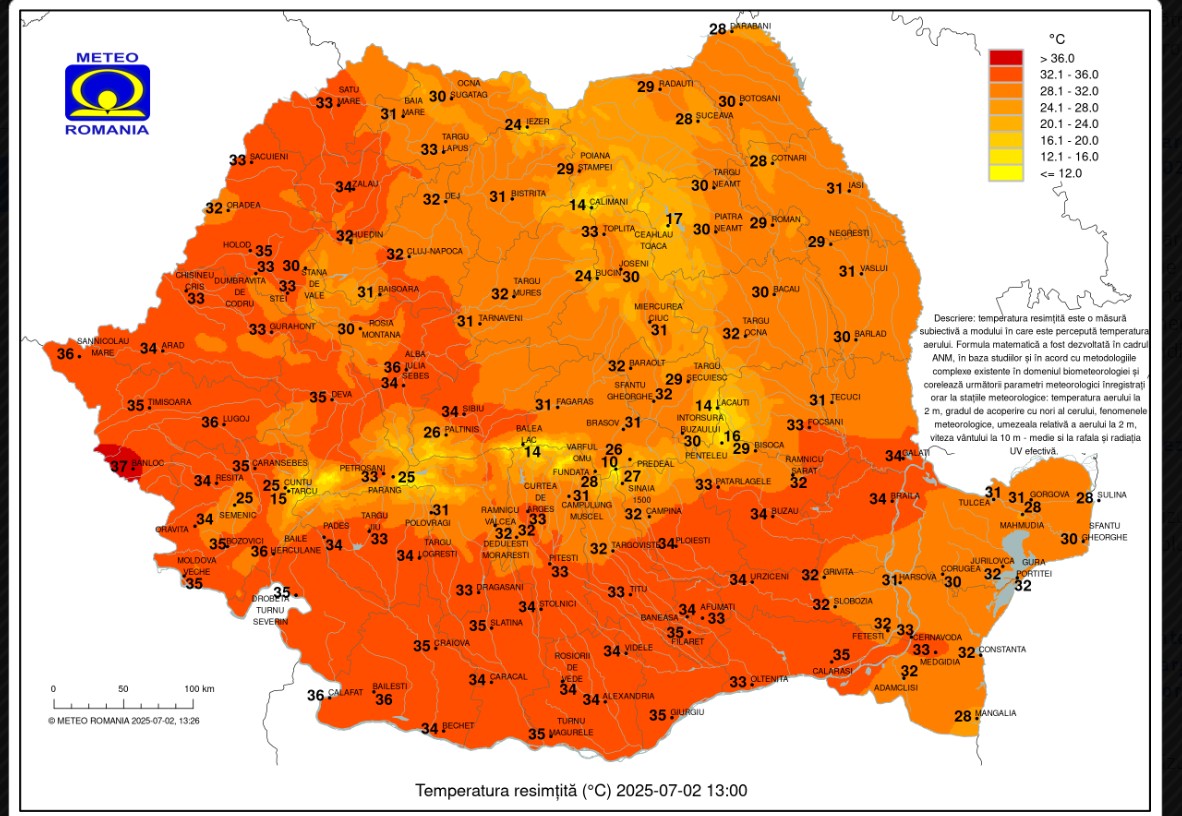 România sub soare dogoritor
