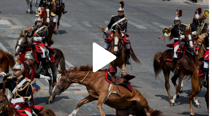 Incidente neobișnuite în timpul paradei, pe Champs-Élysées