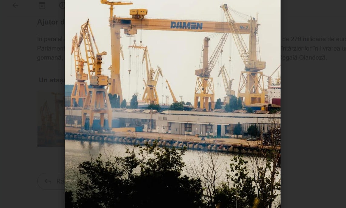 Damen, acuzată că a prăbușit șantierul Mangalia