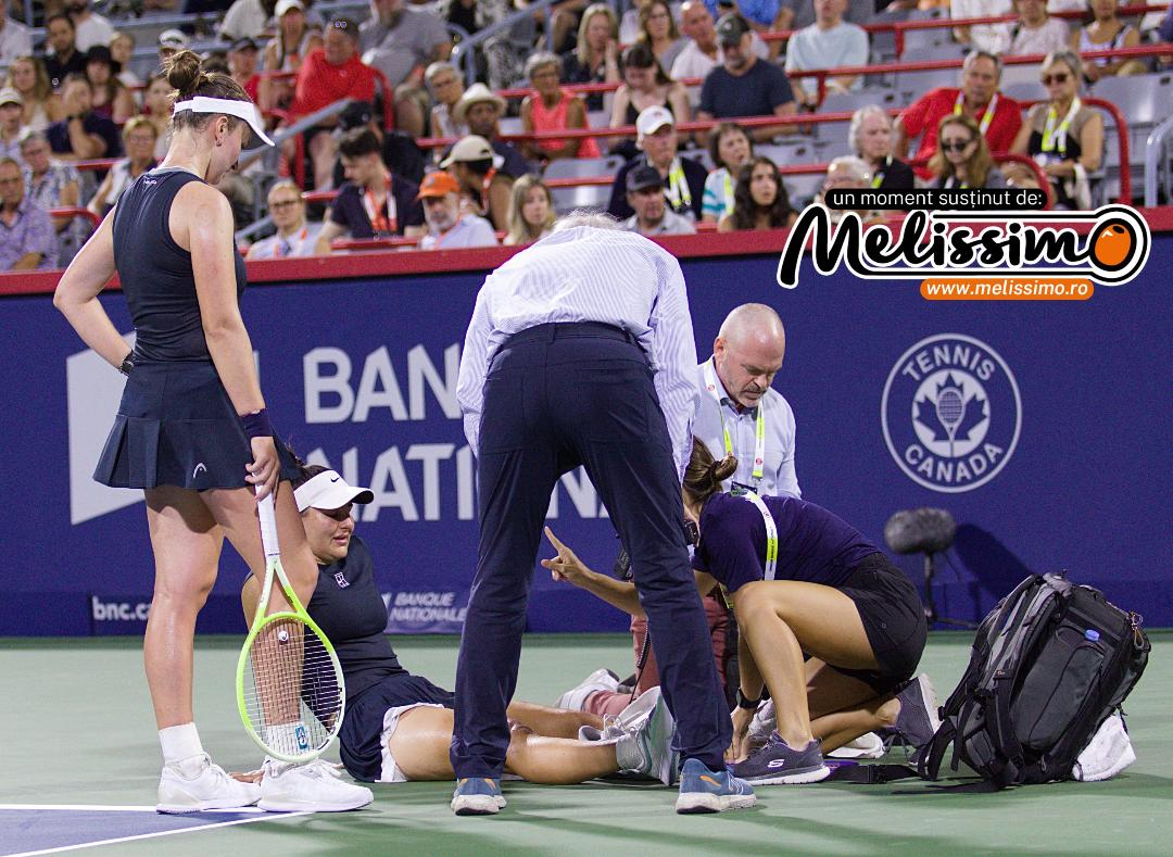Corespondență de la Montreal. Bianca Andreescu, accidentare gravă la gleznă