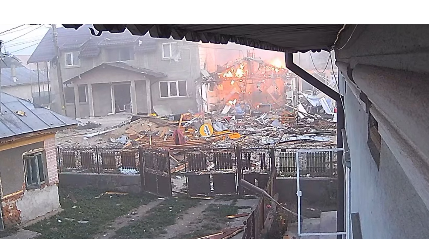 Explozie devastatoare în județul Dâmbovița (video)