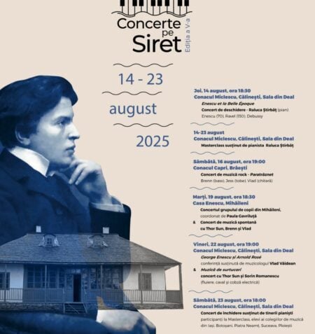 Concerte pe Siret, ediția a V-a. Casa George Enescu se redeschide