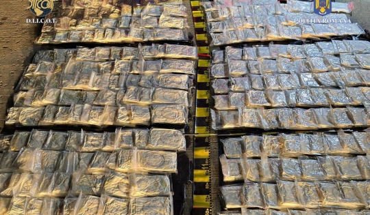 Cocaină de 3.5 mil de euro, la Sibiu