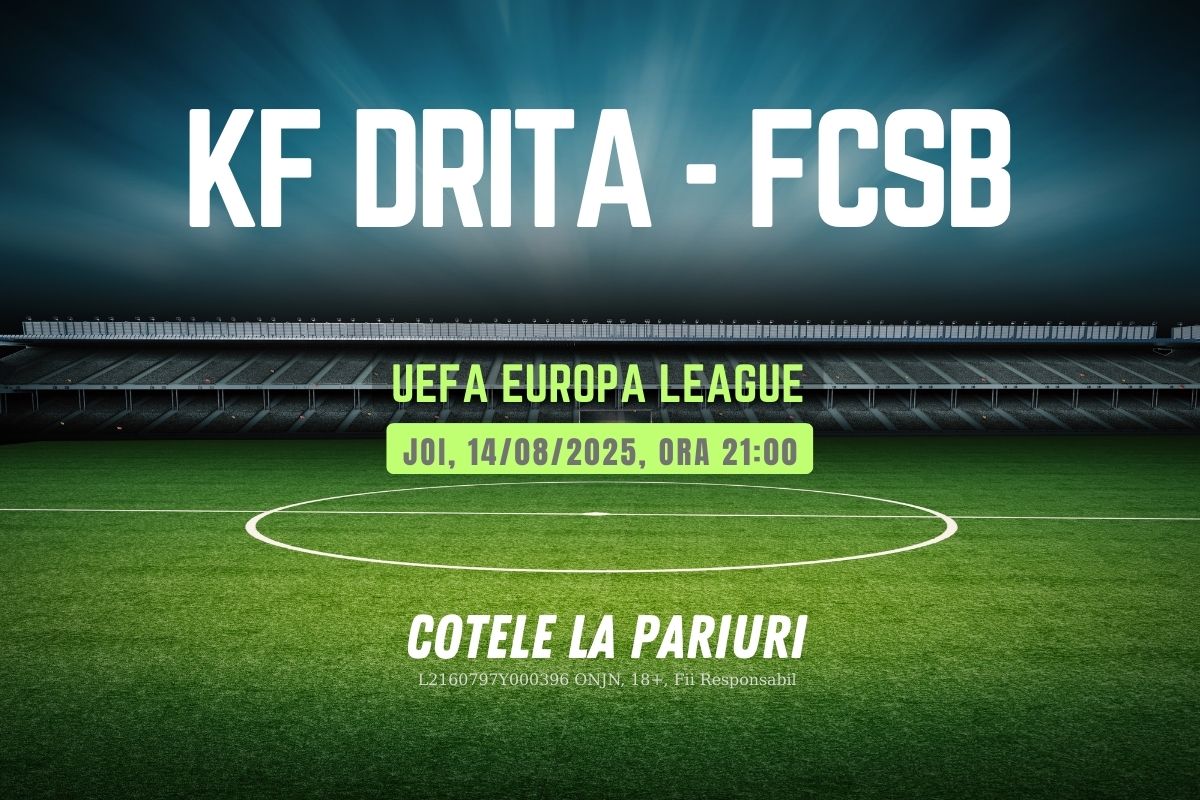 Bookmakerii indică o calificare lejeră pentru FCSB, în returul cu KF Drita