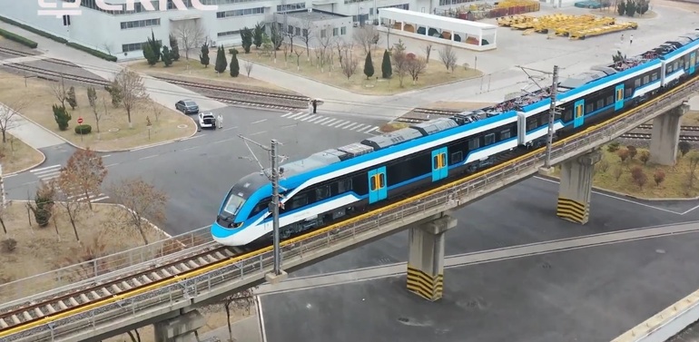 Primul tren CRRC Sifang din România, testat