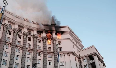 Clădirea Cabinetului de Miniștri din Kiev, ținta rușilor