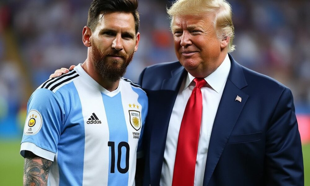 trump messi platforma x