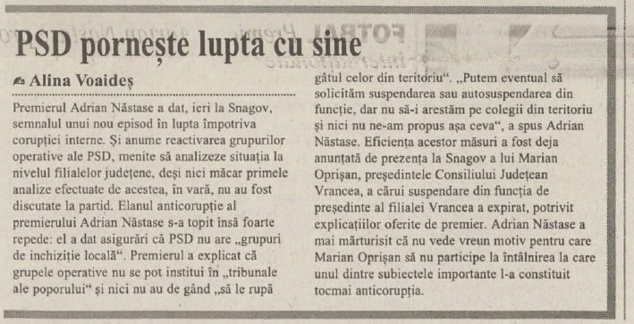 PSD - lupta cu corupția internă FOTO Radu Eremia