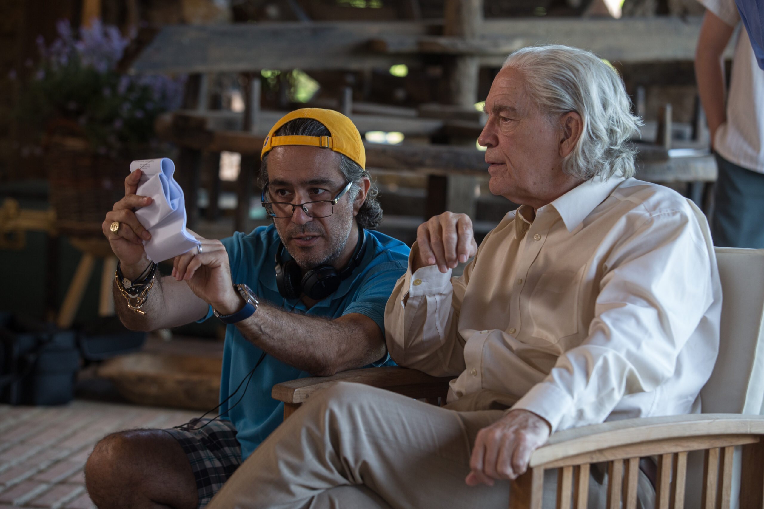 Pe platoul de filmare la Cravata galbenă FOTO Marineci