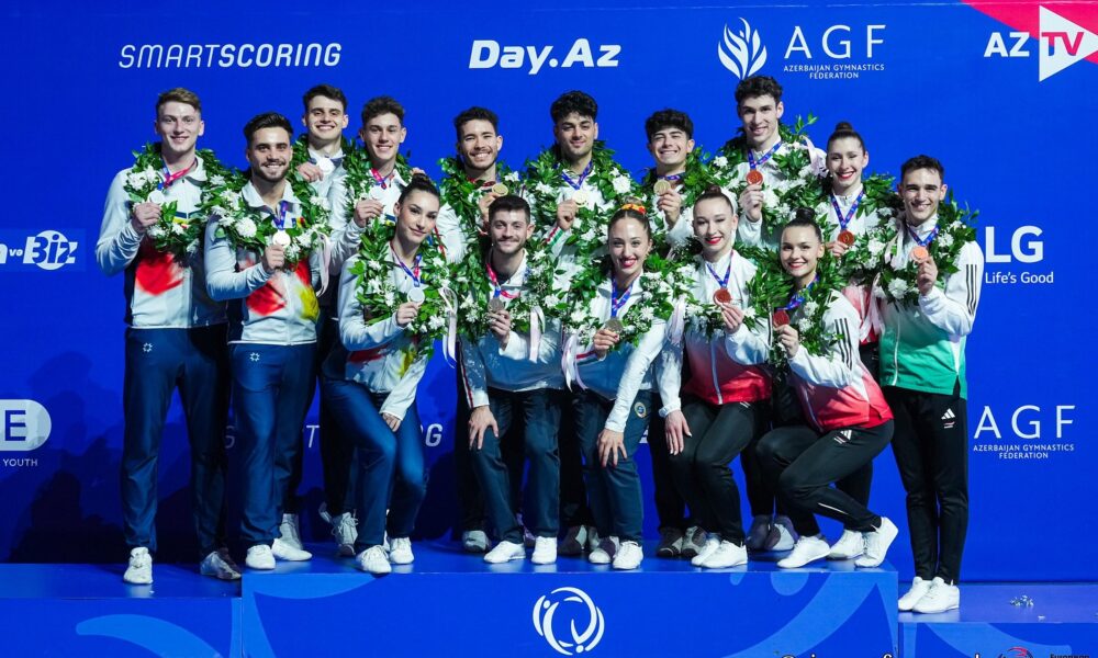 România a câștigat cinci medalii la Europenele de gimnastică aerobică din Azerbaidjan