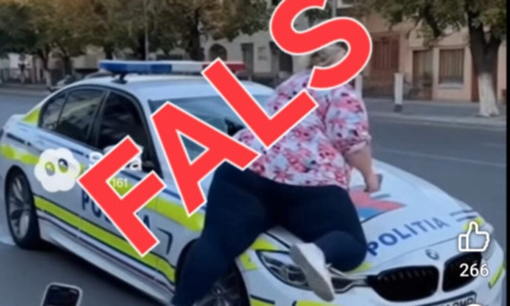 Ministerul demontează clipul viral cu femeia care distruge mașina de poliție