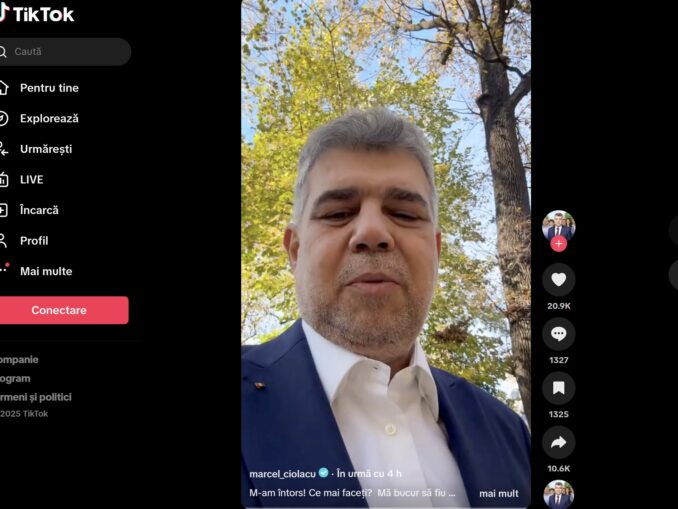 Ciolacu a revenit pe TikTok: Ce mai faceți? Eu nu mai sunt șef la Ciuma Roșie