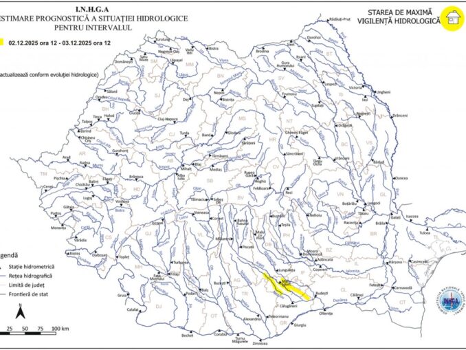 Cod galben de inundaţii în trei județe