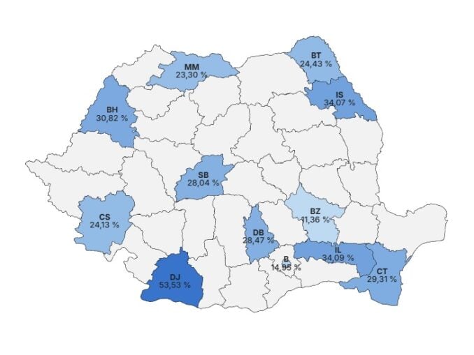 Care este localitatea cu cea mai mare prezență la vot