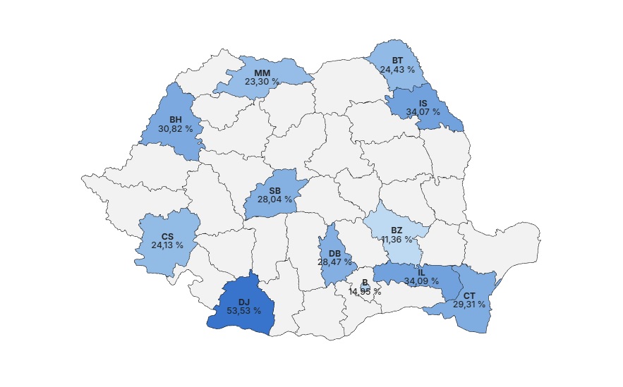 Care este localitatea cu cea mai mare prezență la vot