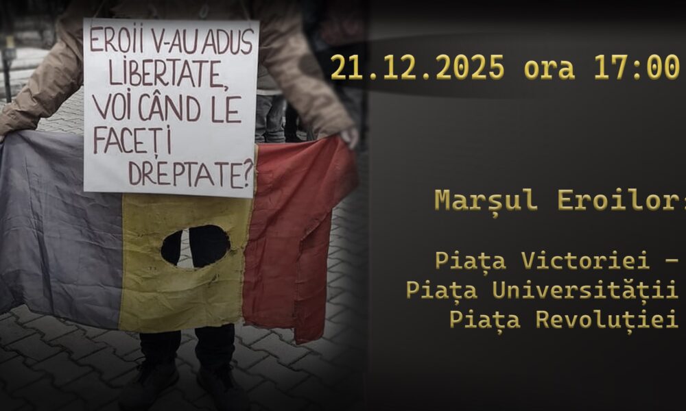 Marș în memoria victimelor Revoluției: „Morții nu mai au răbdare. Nu uităm”