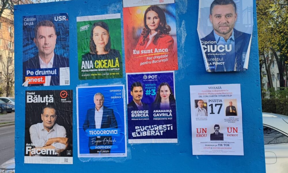 Bătălia afișelor. Campanie electorală din București, pe austeritate