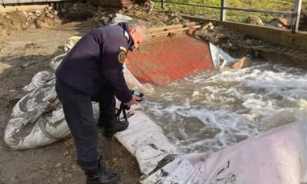 Erupție accidentală de gaz metan și sulf