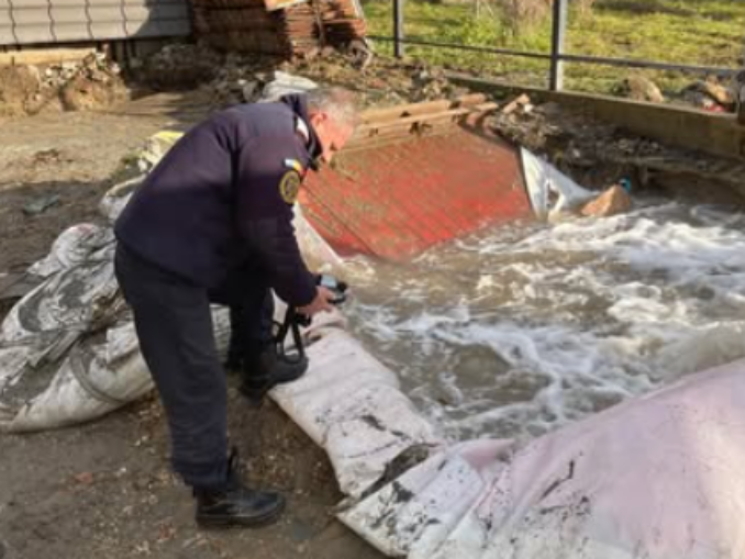 Erupție accidentală de gaz metan și sulf