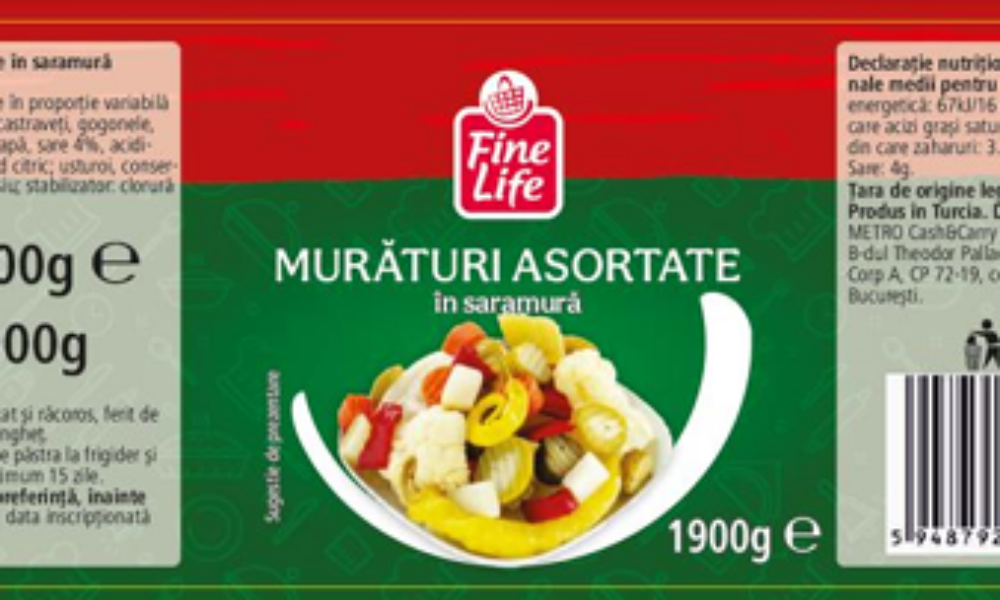 Produs retras din magazinele Metro