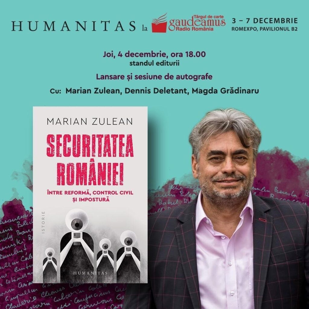 Securitatea României - Marian Zulean FOTO Facebook Humanitas