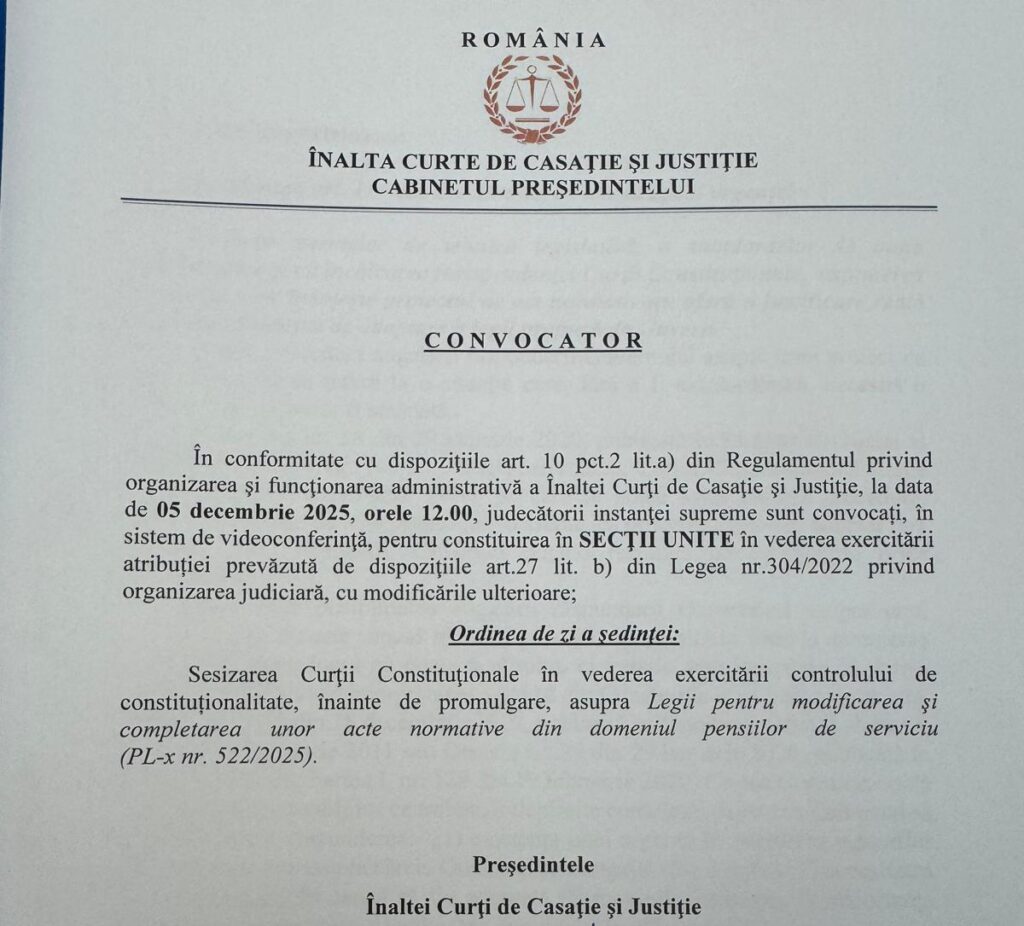 convocarea judecătorilor