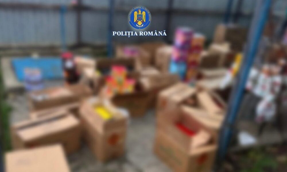 VIDEO Două tone de artificii interzise, descoperite de polițiștii din Călărași